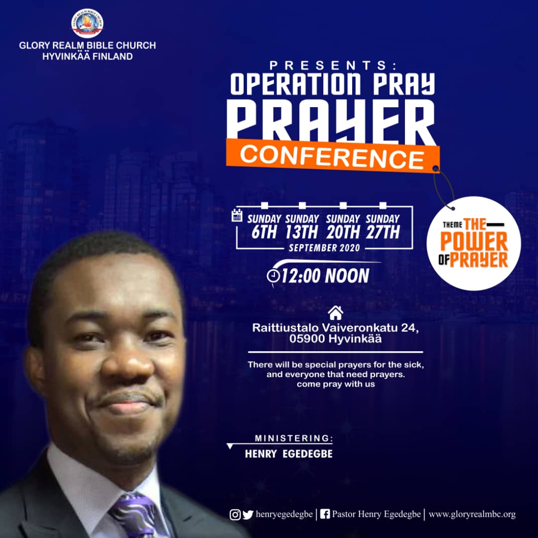 Prayer conference guess speaker-Henry